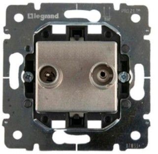 Legrand 775788 Antennen-Durchgangsdose 2-Loch, 14 dB