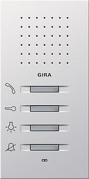 Gira 1250112 Wohnungsstation Audio Aufputz, Flächenschalter
