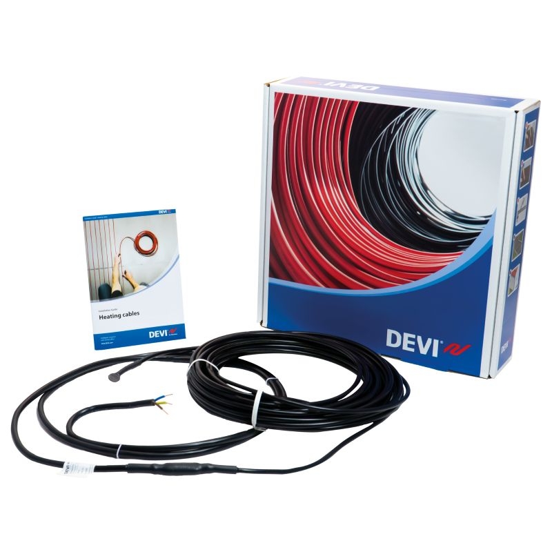 Devi 140F1118 DEVIsnow 20 Heizleitung, 20 W/m, 230 V Länge 33 m, inkl. 2,3 m Kaltleiter