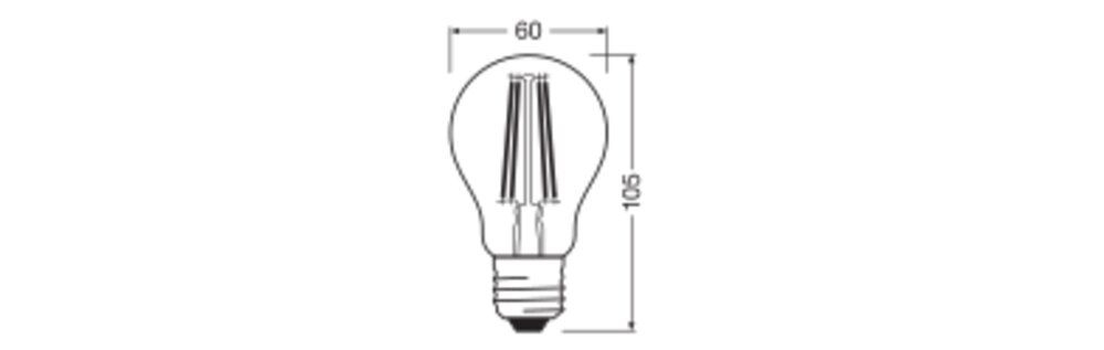 Ledvance 4099854476686 LED CLASSIC A, 300 °, 5 W, 827, 1055 lm, E27, dimmbar