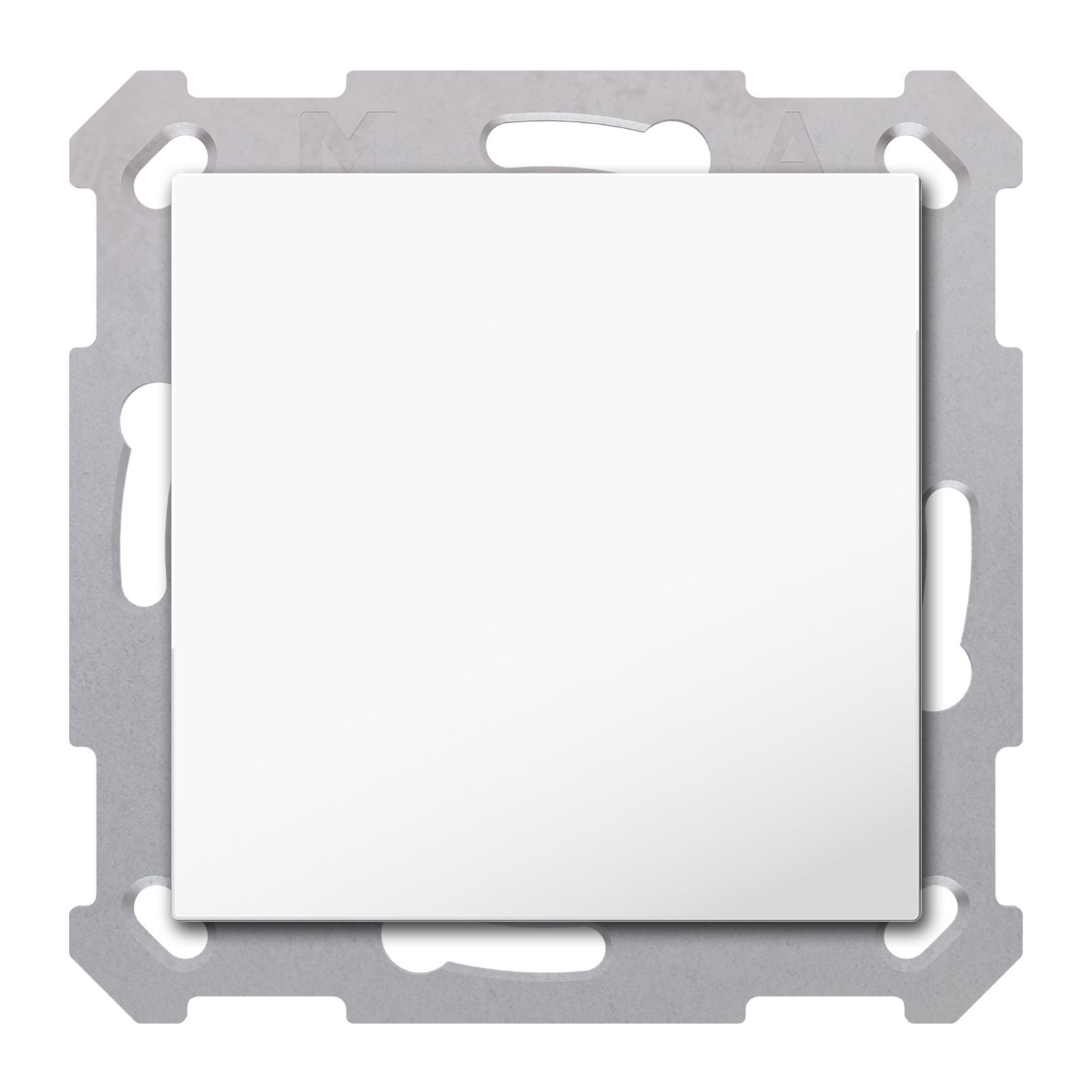 MDT RF-TAL55B102.01S KNX RF+ Taster Light 55 Basic 1-fach, Secure, Reinweiß glänzend, Neutral