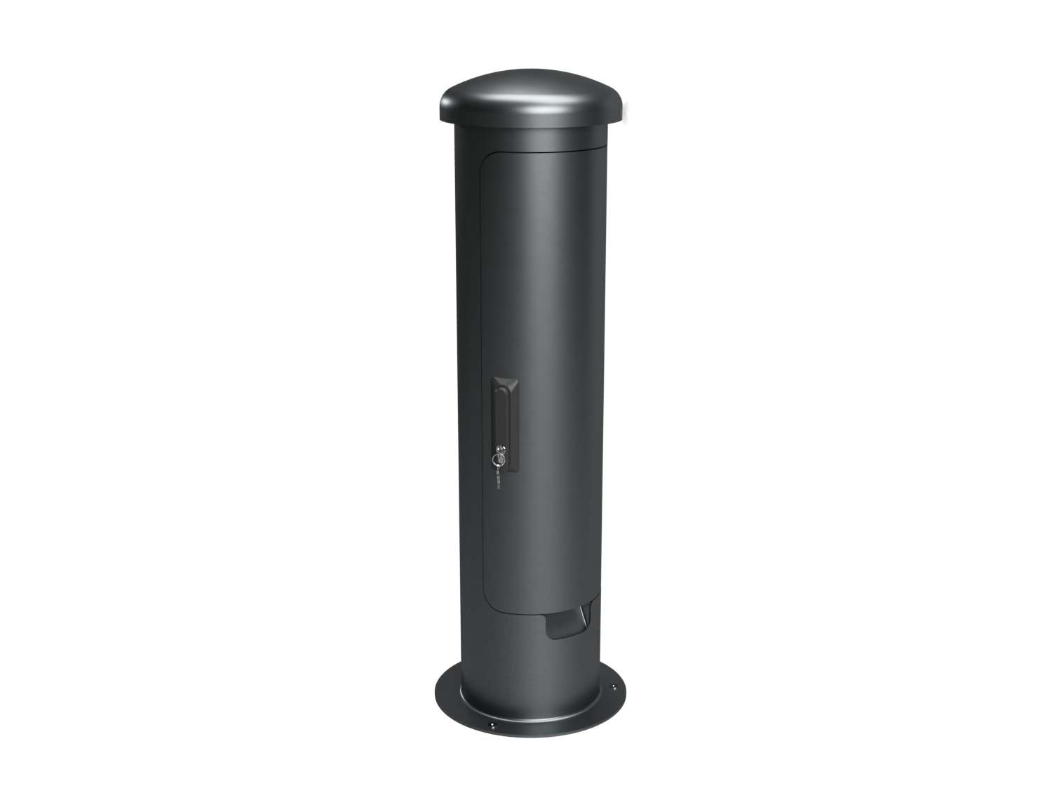 BS ESP14-2-7-L Energiesäule abschließbar, Edelstahl 1131mm, 4x Schutzkontakt-Steckdose, 1x CEE 5/32A 400V, Beleuchtung, FI/LS, dunkelgrauen (DB703)
