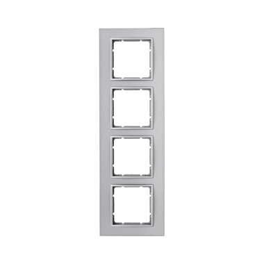 Berker 10146424 Rahmen 4-fach, B.7, alu matt