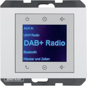 Berker 30847009 Radio Touch UP DAB+, Bluetooth, K.x, polarweiß glänzend