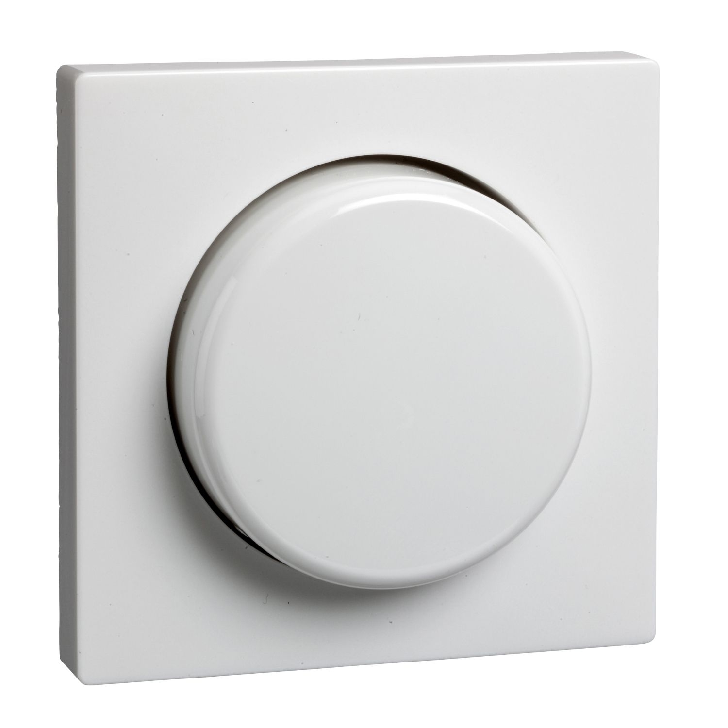 Elso 267014 Zentralplatte mit Drehknopf für Dimmer, Joy, reinweiß glänzend