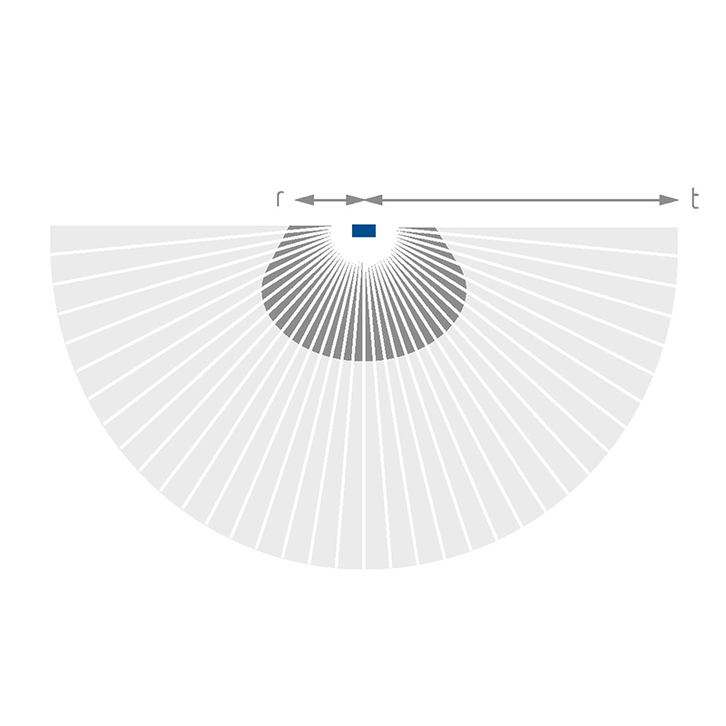 Theben 1030206 PIRA TO AP Bewegungsmelder (PIR) für die Wandmontage im Außenbereich, Halbrunder Erfassungsbereich 180°, Durchmesser 10 m, Unterkriechschutz, Exit-On, 200 W LED