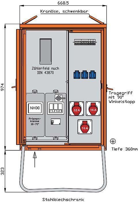 Walther Electric WAV0100BR1 Anschlussverteiler 24kVA Vattenfall