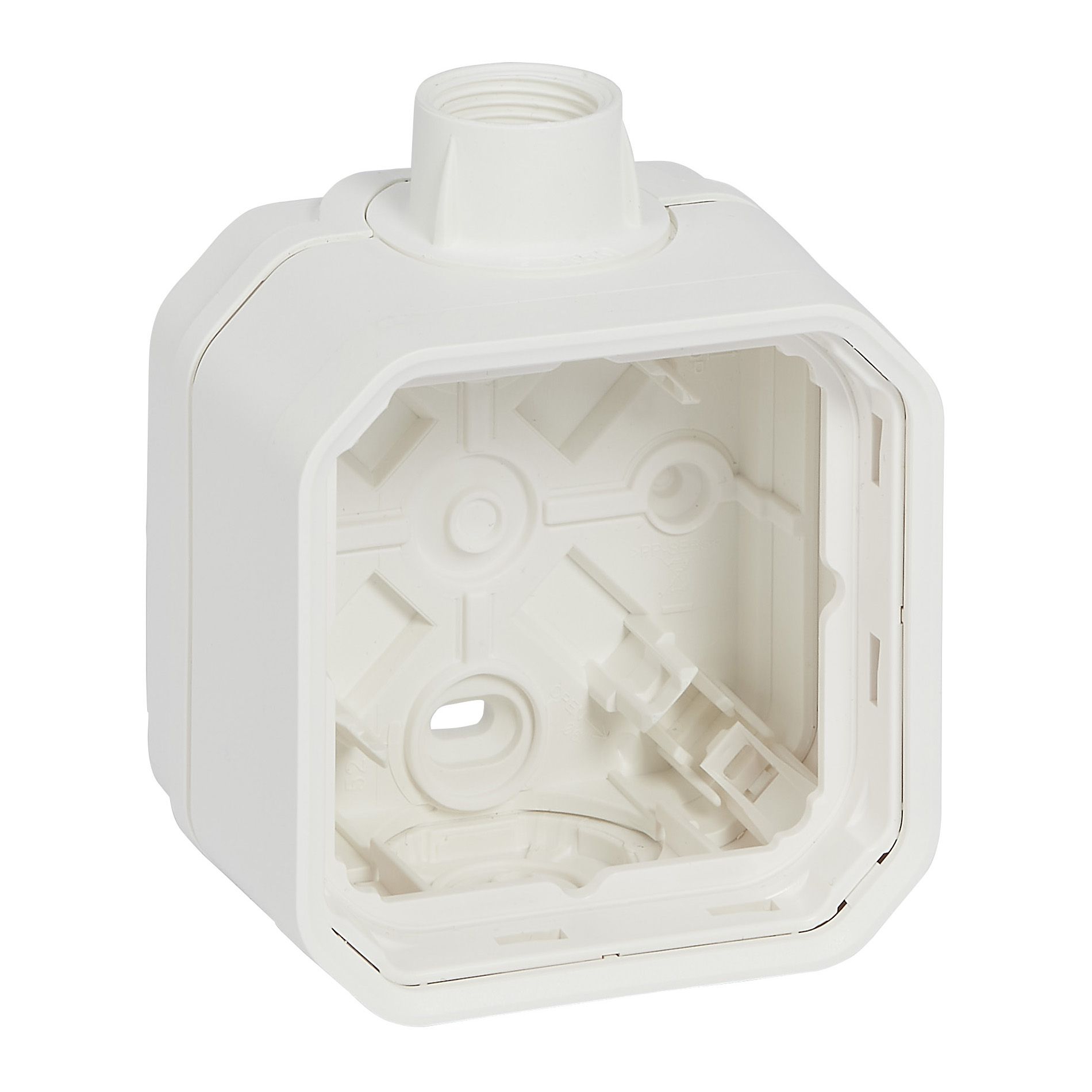Legrand 069686L Plexo New 1-fach Gehäuse mit Kabeleinführung, ultraweiß