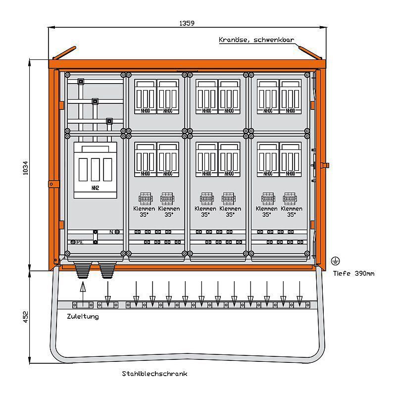 Walther WGV0085 Gruppenverteilerschrank 277kVA