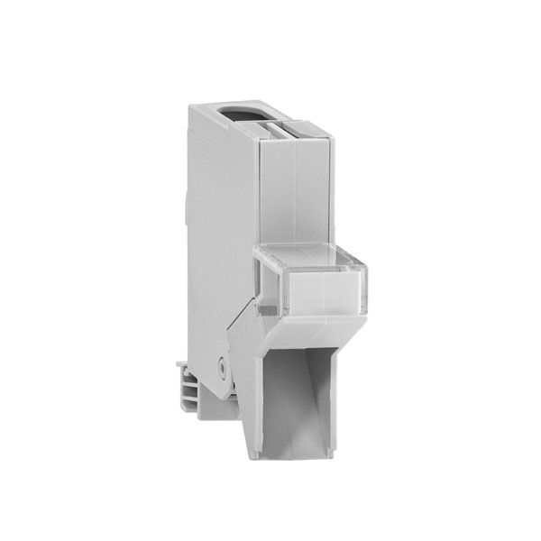 Rutenbeck 17000031 Montageadapter, 1-fach, REG-Montage, zur Befestigung eines Universalmoduls UM-Cat.6A iso 25/10G, UM-Cat.6A iso 40/10G oder Keystonemoduls KMK auf einer DIN-Normschiene, lichtgrau