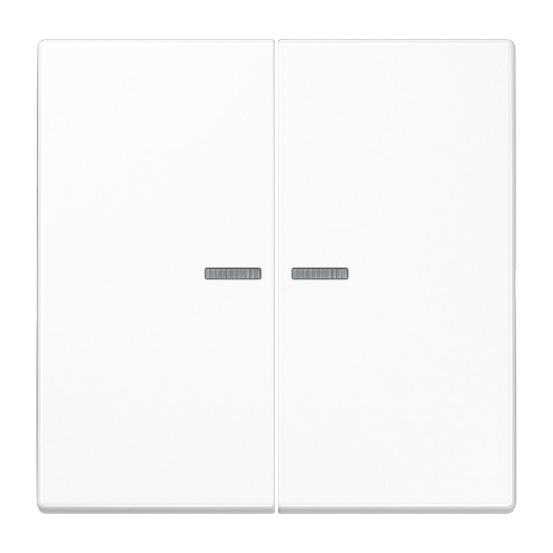 Jung LS102KO5WW Wippe mit Lichtleiter für Taster 2-fach, Duroplast, F10, Serie LS, alpinweiß