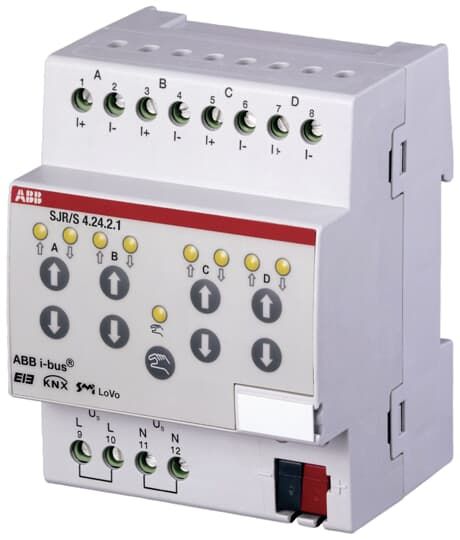 ABB SJR/S4.24.2.1 SMI-Jalousie-/ Rollladenaktor, LoVo, 4-fach, REG