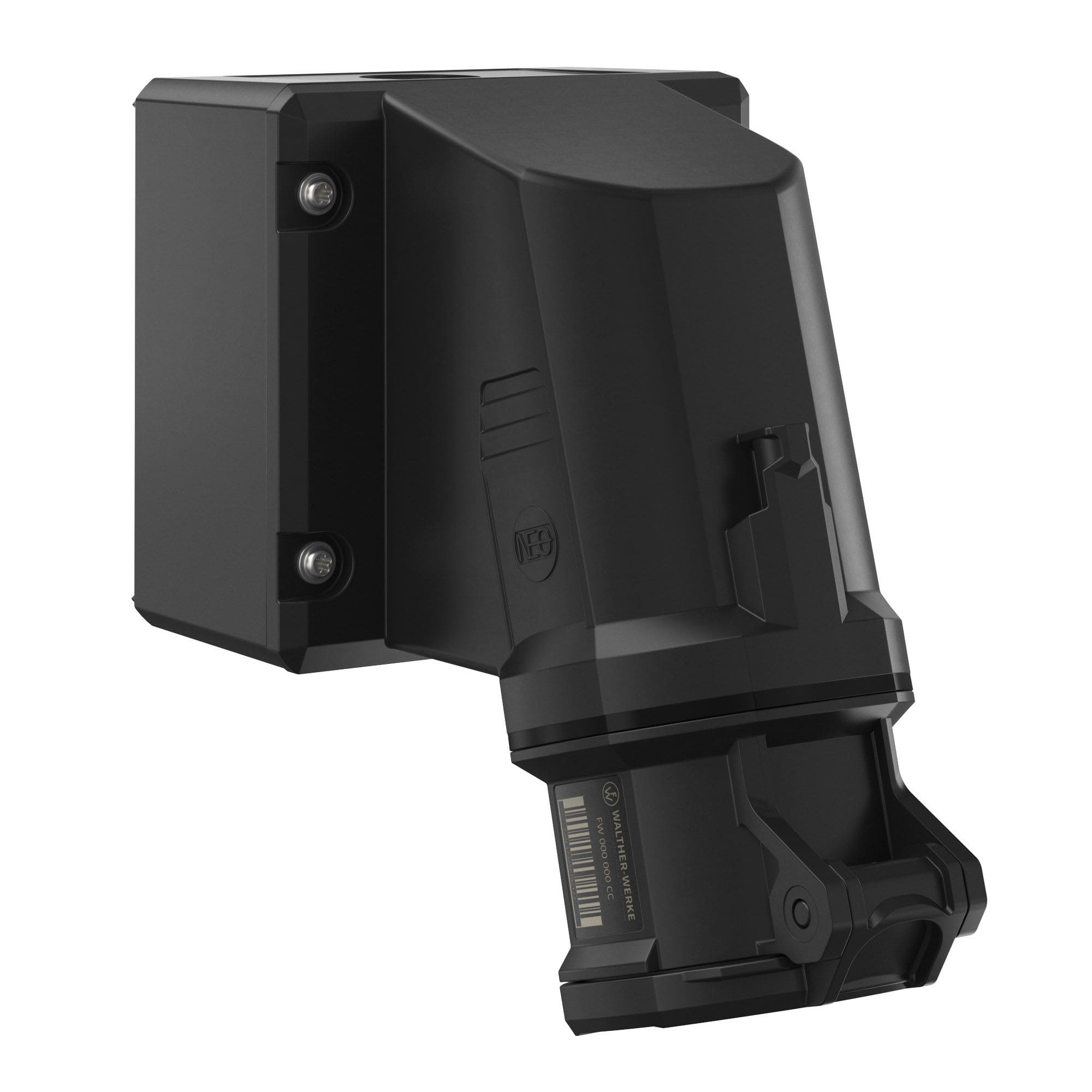 Walther Werke FW13130701 CEE NEO Wandsteckdose 32A 3P 7h IP54 mit Push-In Klemmstein und drehbarem Boden