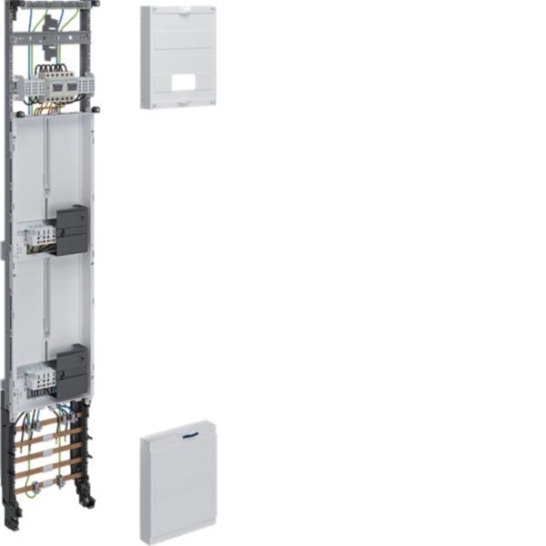 Hager ZH53W3NT Komplettfeld, universZ, 1350 × 250 mm, 3-Punkt, 2 Zählerplätze, 10 mm², mit Trennfunktion, verdrahtet