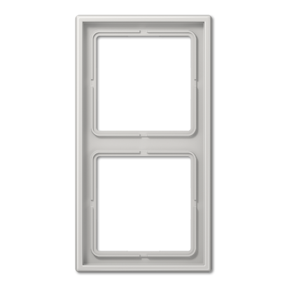 Jung LS982LG Rahmen 2-fach, senkrechte und waagerechte Montage, Duroplast, LS 990, lichtgrau