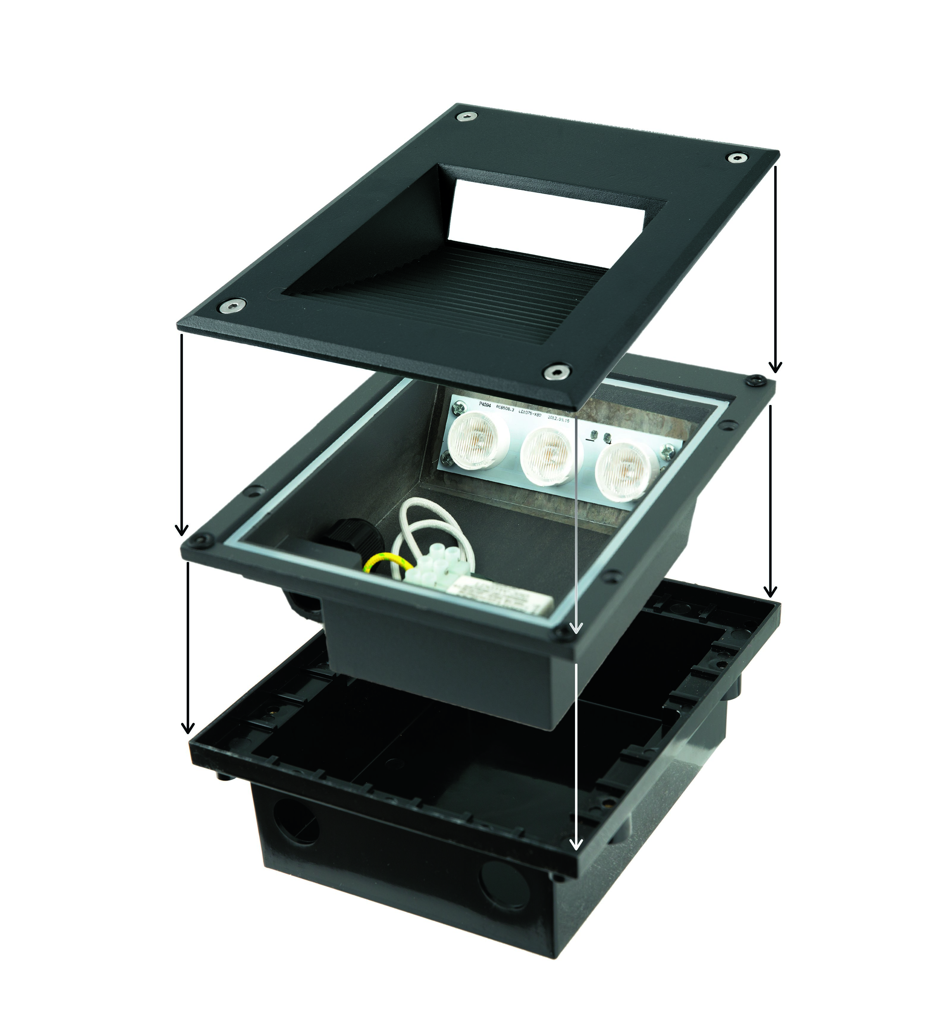 Heitronic 35288 Wandeinbauleuchte DORA, 3 W, 3000 K, anthrazit