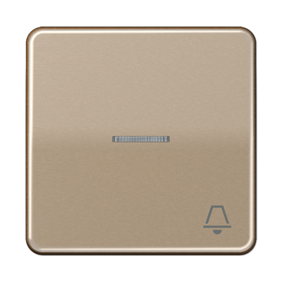 Jung CD590KO5KGB Wippe mit Lichtleiter, Symbol Klingel, Aluminium eloxiert, Serie CD, gold-bronze