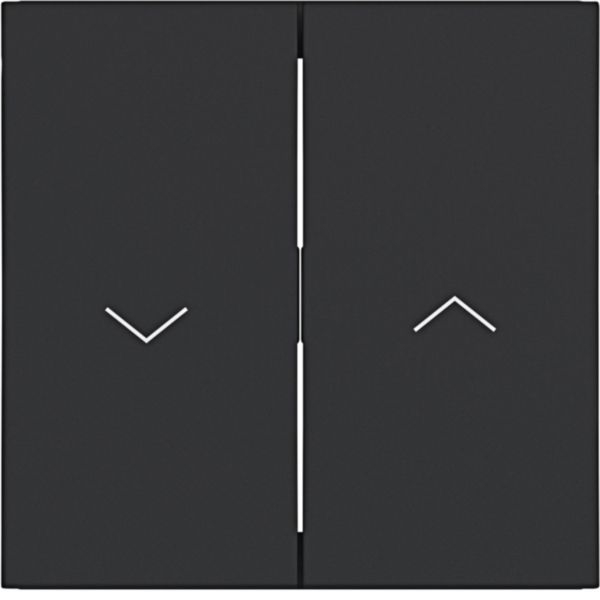 Hager WAW2001BM Wippe 2-fach mit Aufdruck Symbol 2x Pfeile, A.x/C.x, nachtschwarz matt