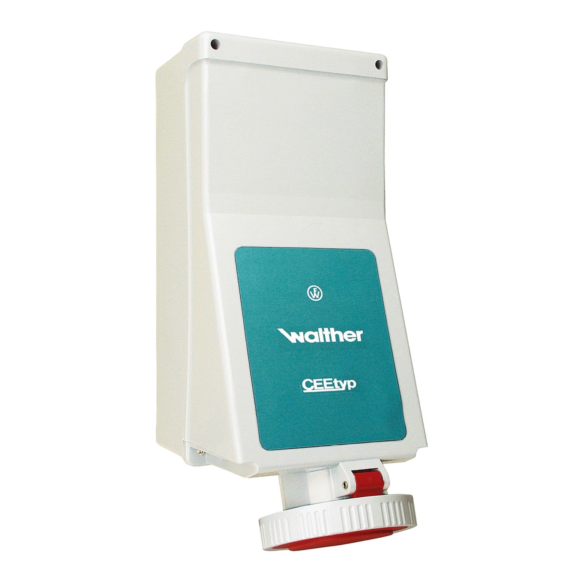 Walther Werke 178P Wasserdichte Wandsteckdose zur Innenbefestigung 125A 5P 6h mit einer Kabeleinführung und Pilotkontakt