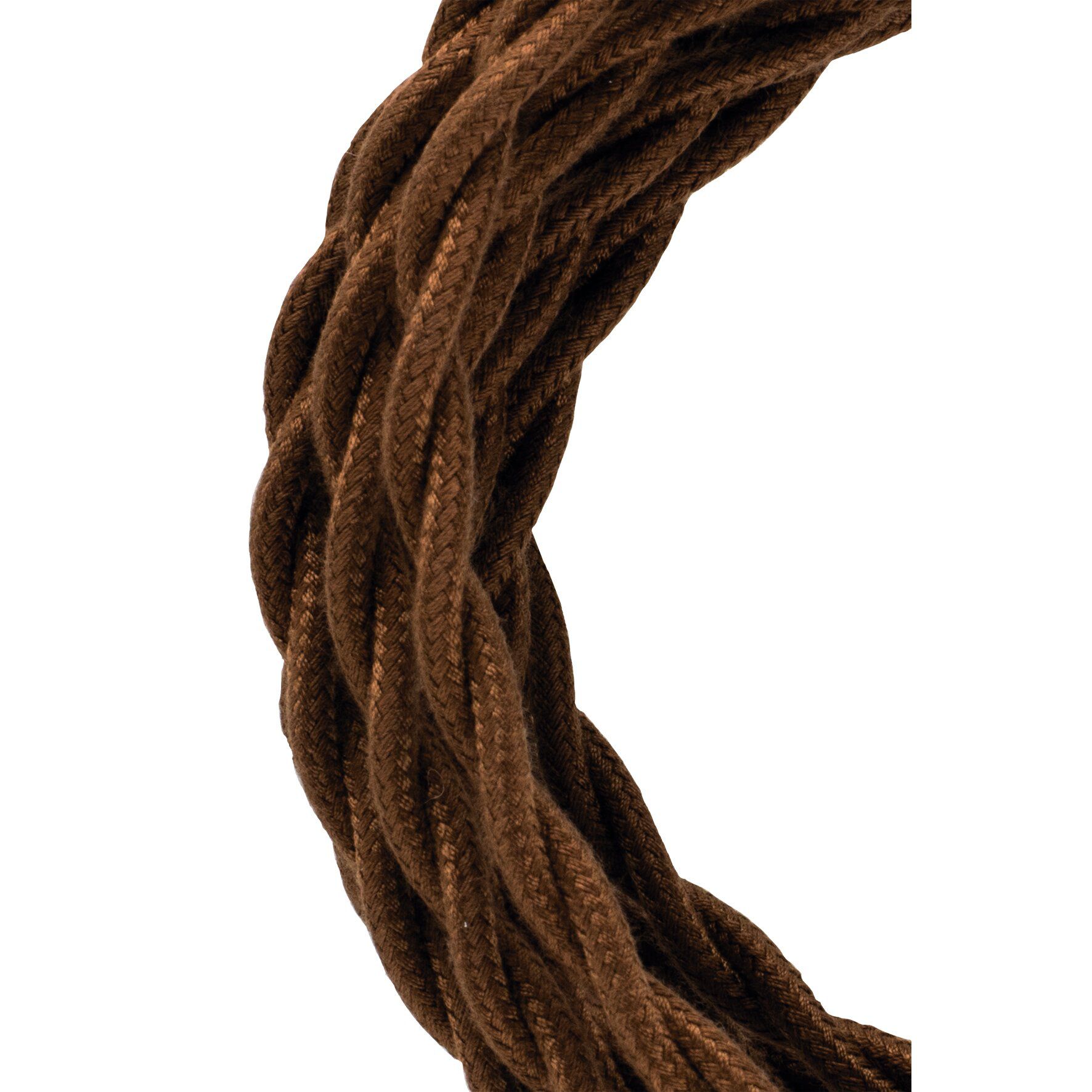 BAILEY 139689 Textilkabel 2x0,75mm², gedreht, Länge 3m, braun