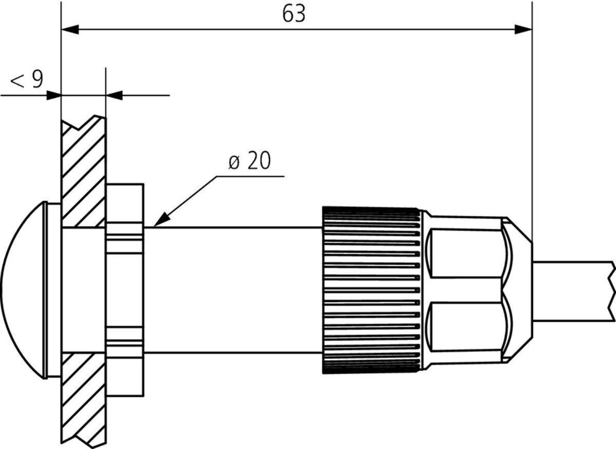 Theben 9070990 Einbau-Lichtsensor plus digital mit Wandhalter