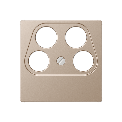 Jung A561-4SAT2CH Abdeckung für 4-Loch SAT-TV-Steckdose (Axing) 4-fach, Thermoplast lackiert, Serie A, champagner