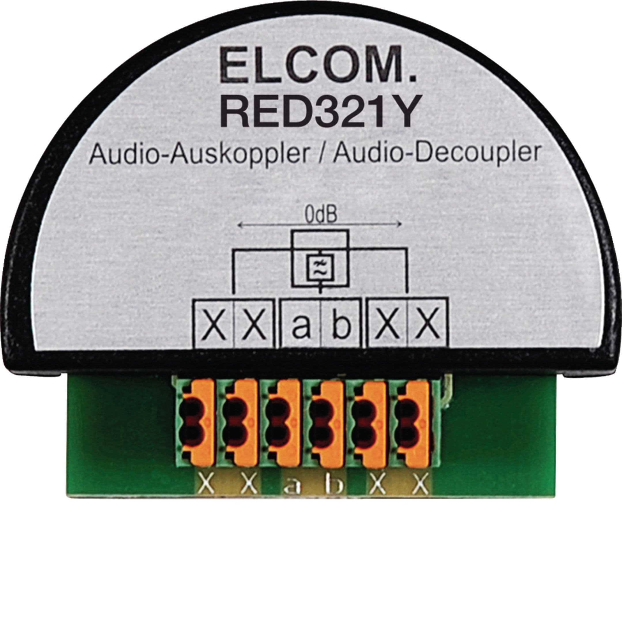 Elcom RED321Y Auskoppler, Unterputz,  2-Draht, schwarz