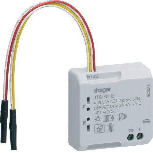 Hager TRM691E Funk Universal-Dimmer UP 1-fach 200W
