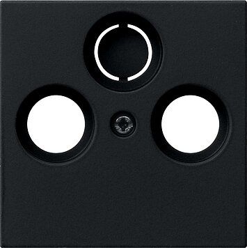 Gira 0869005 Abdeckung Koaxial-Antennensteckdose, System 55, schwarz matt