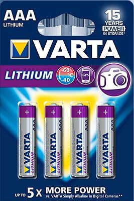 Varta Lithium Professional AAA/Micro Batterien 1.5V 1100mAh 4-Stück