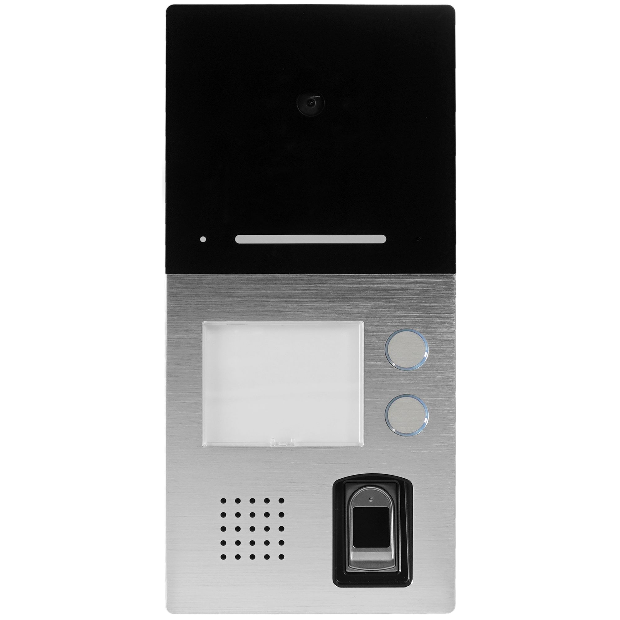 HHG Villa AP Set 2 FP Video Türsprechanlagen-Set, mit AS AP 2-Familien, mit integriertem Fingerprint und Bluetooth