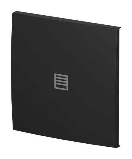 Busch-Jaeger LFJT/A.1.55.11-915 Abdeckung Taster 1-fach, mit Symbol "Jalousie", Busch-Trevion, Busch-balance SI, KNX, schwarz matt