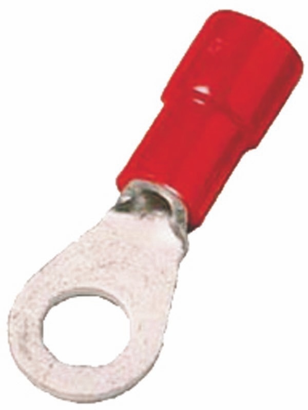 Intercable 180816 Isolierter Quetschkabelschuh, 0,5-1 mm², M10, rot