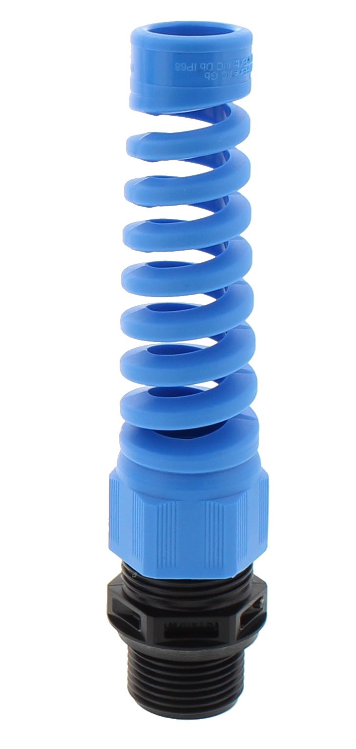 WISKA 10103509 EX Knickschutzkabelverschraubung M16, lang, Eigensicherheit, IP68, 4,5 bis 9 mm, schwarz
