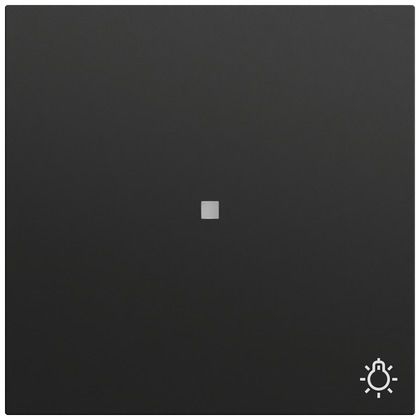 Gira 367474 Wippe mit Kontrollfenster und Symbol Licht, System 70, schwarz matt (lackiert)