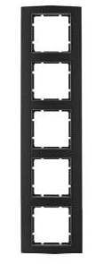 Berker 10153005 Rahmen 5-fach, B.3, Alu, schwarz/anthrazit