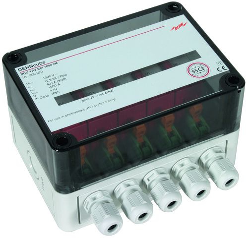 Dehn 900920 Überspannungsableiter Typ 2 DEHNcube im Gehäuse IP65 für PV-Anlagen 2MPP bis 1000V DC