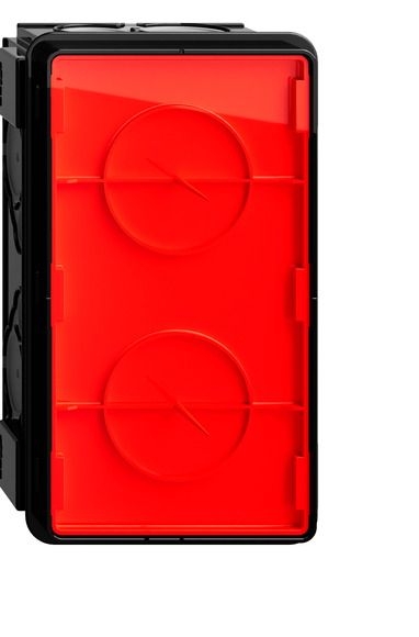 Gira 375100 Unterputz-Einbaudose 2-fach luftdicht für den flachen Einbau, Gira F200