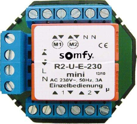 Somfy 1822394 TR2-U-E-230 Trennrelais für 2 Antriebe, Unterputz