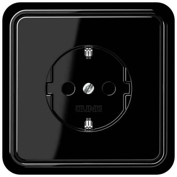 Jung CD581SW Rahmen 1-fach, senkrechte und waagerechte Montage, Duroplast, CD 500, schwarz