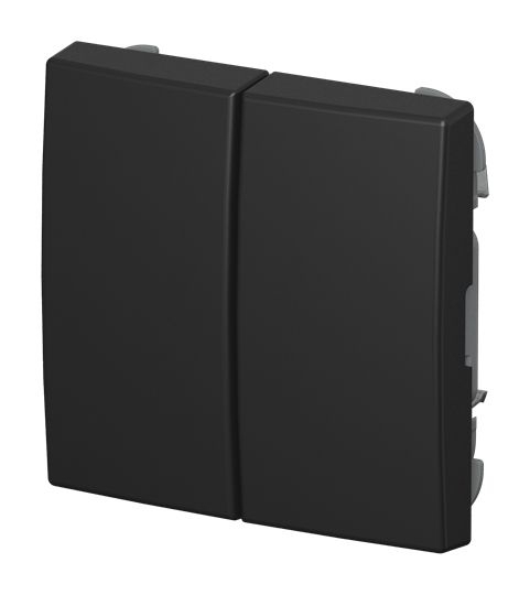 Busch-Jaeger 2505-915 Wippe 2-fach Serienschalter, Busch-balance SI, schwarz matt