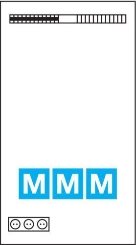 Hager UF221NW universZ Multimediafeld m. RJ45-Modulen, 2-feld. 900mm
