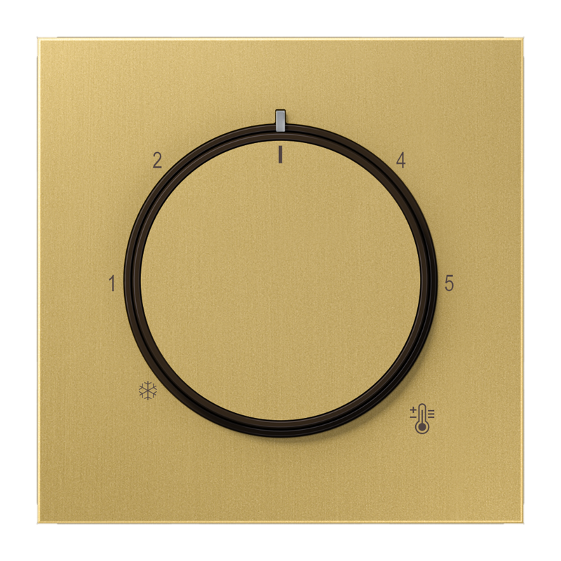 Jung ME1749C Abdeckung für Thermostat, Messing, Serie LS, Messing classic