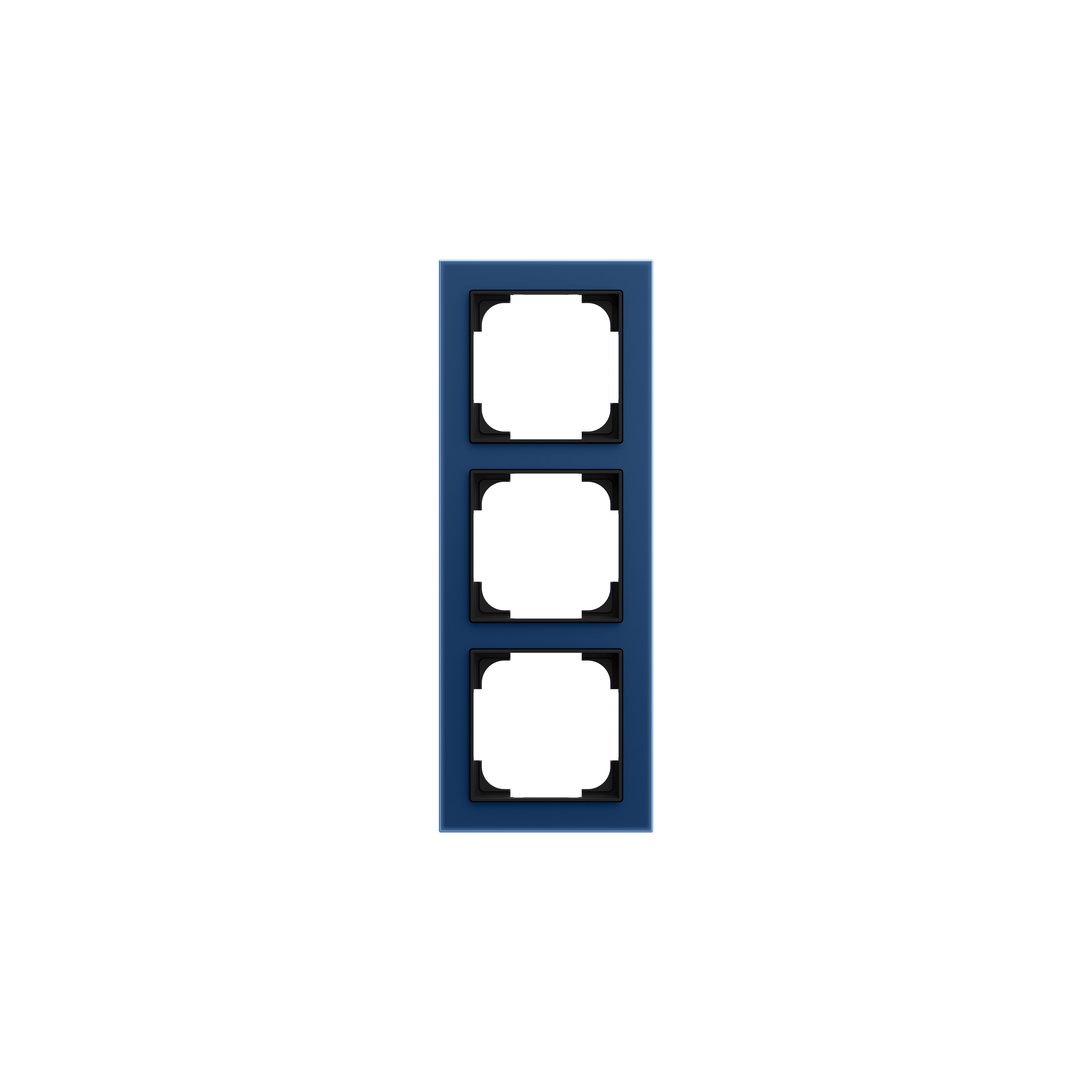 Busch-Jaeger 1723-4028 Abdeckrahmen 3-fach, blau-glas