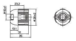 Houben 501944 Aufsteckkappe für G9-Fassung 502004