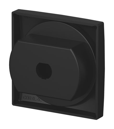 Busch-Jaeger 1740 DR/03-915 Zentralscheibe mit Drehgriff, mit Aufdruck "Pegel", Busch-balance SI, schwarz matt
