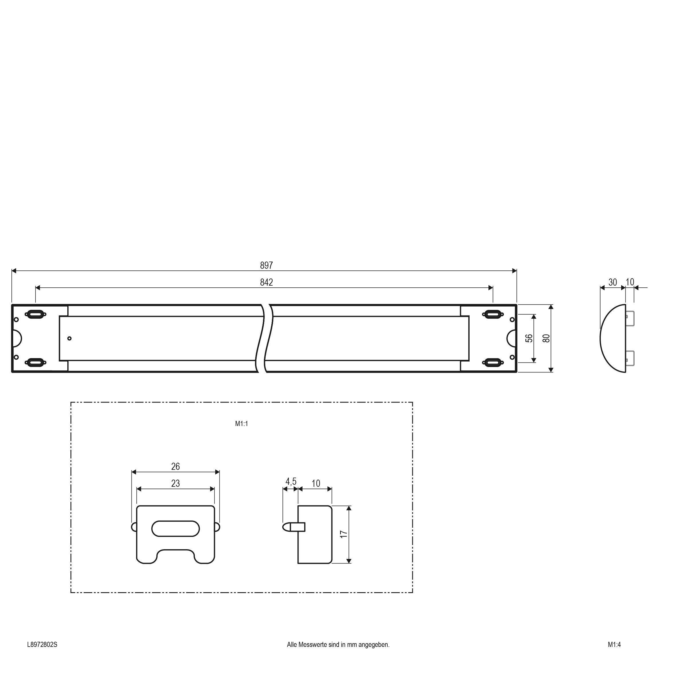 EVN L8972802S LED Anbaulichtleiste 3000K, 2565lm