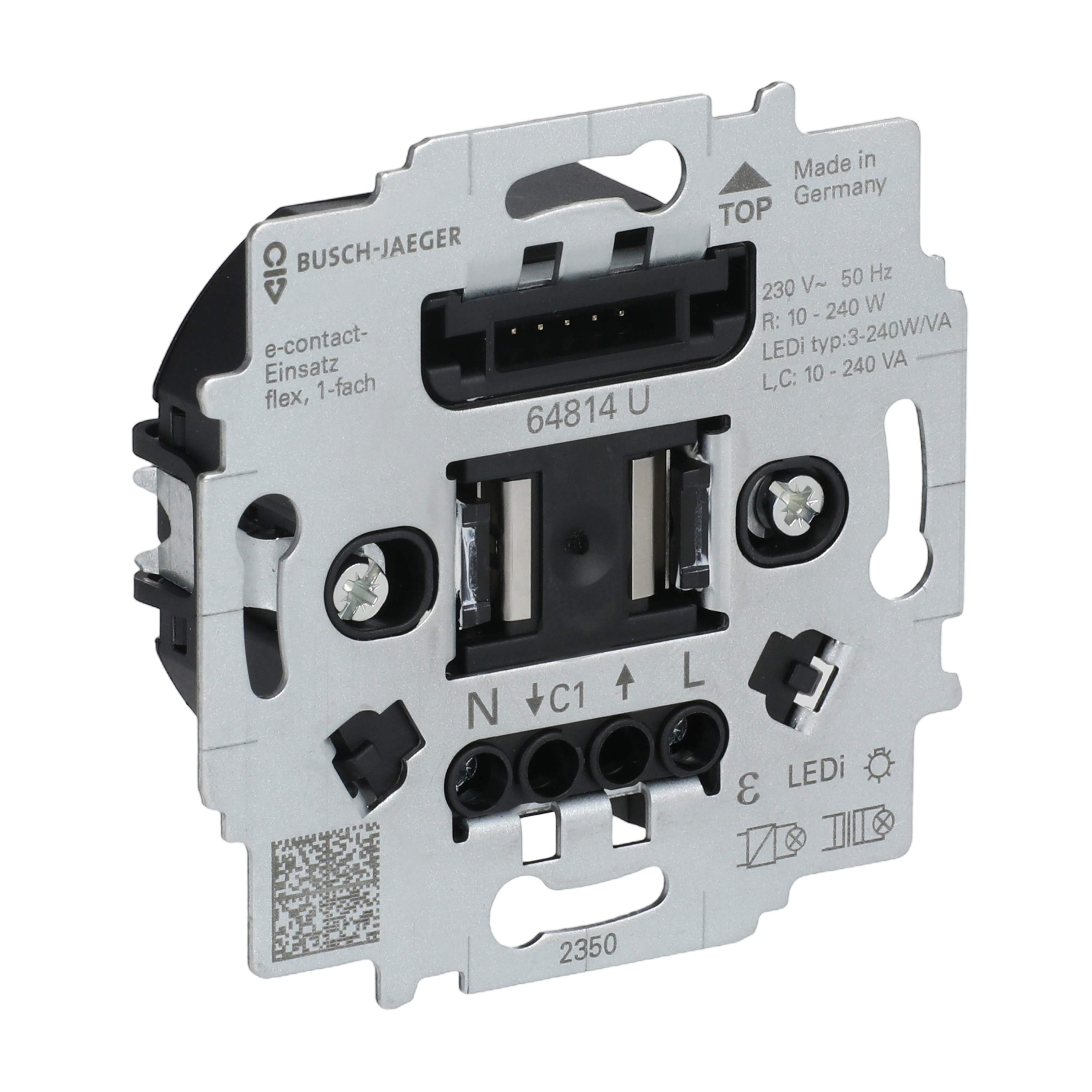 Busch-Jaeger 64814 U e-contact-Einsatz flex, 1-fach, 230 V