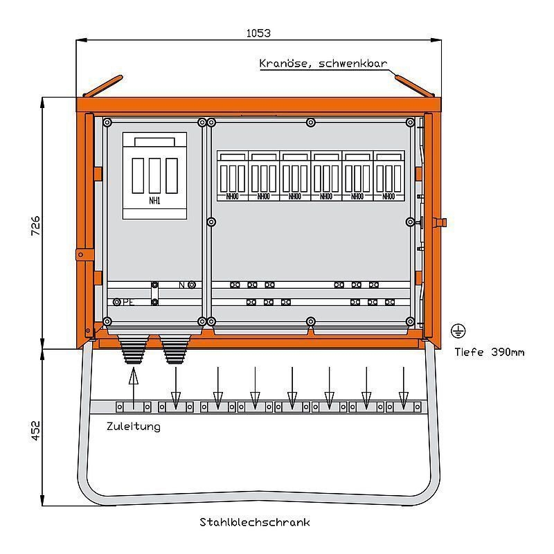 Walther Electric WGV0075 Gruppenverteilerschrank 173kVA