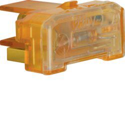 Berker 167504 Glühaggregat mit N-Klemme, 230 V~, 0,4 mA, Modul-Einsätze, orange